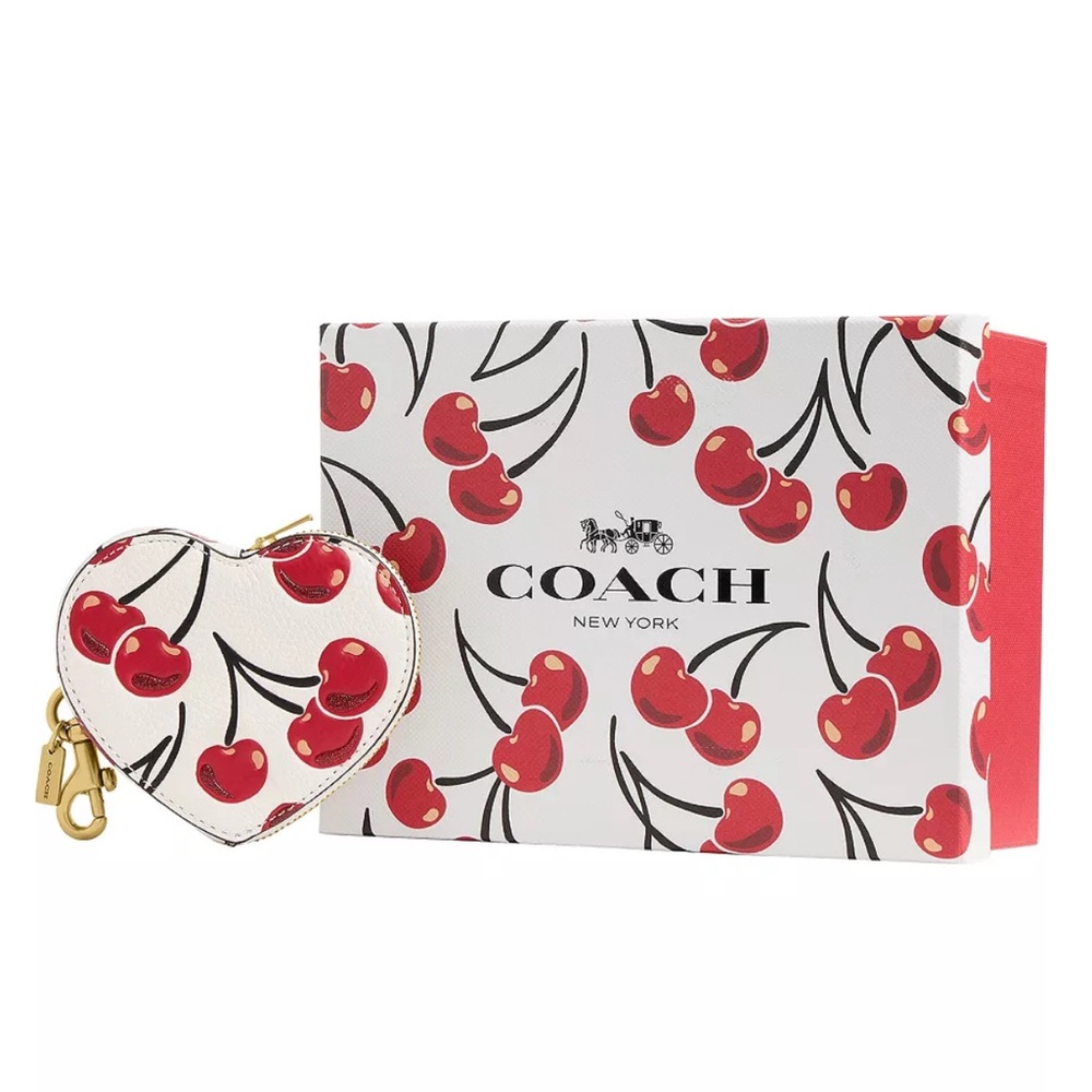 Coach Boxed Cherry Print Coin Purse NWT - Picture 8 of 8